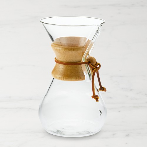 Chemex® Pour-Over Wood Collar Glass Coffee Maker, 8-cup