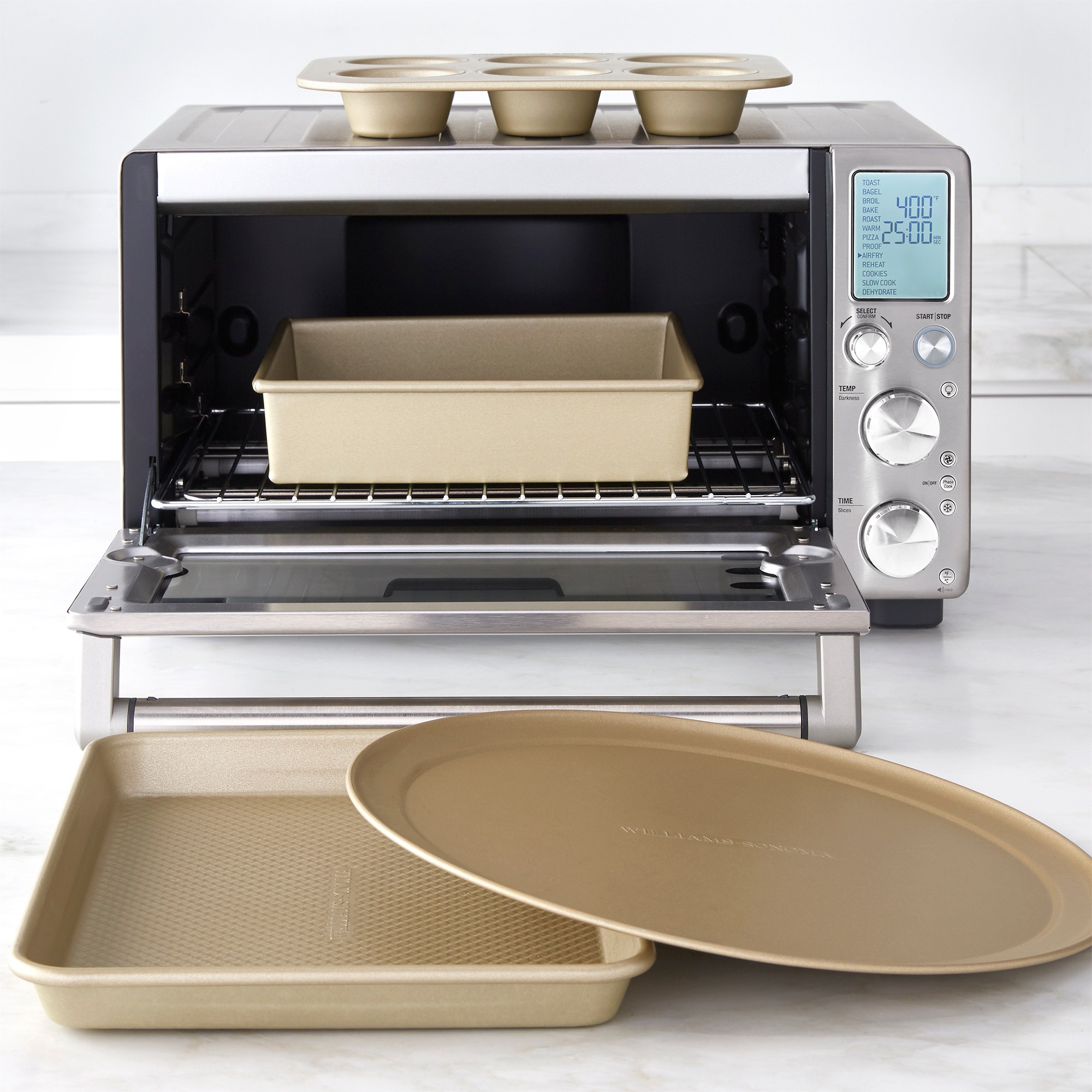 Breville Smart Oven Air Fryer Pro & Williams Sonoma Goldtouch Pro Nonstick 4-Piece Bundle Simolary simolary.com