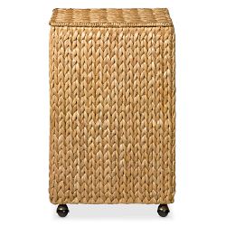 Nantucket Woven Seagrass Single Hamper on Wheels