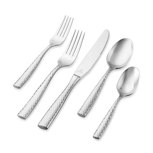 Fortessa Lucca Faceted 20-Piece Flatware Set