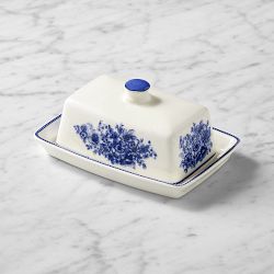 English Floral Butter Dish