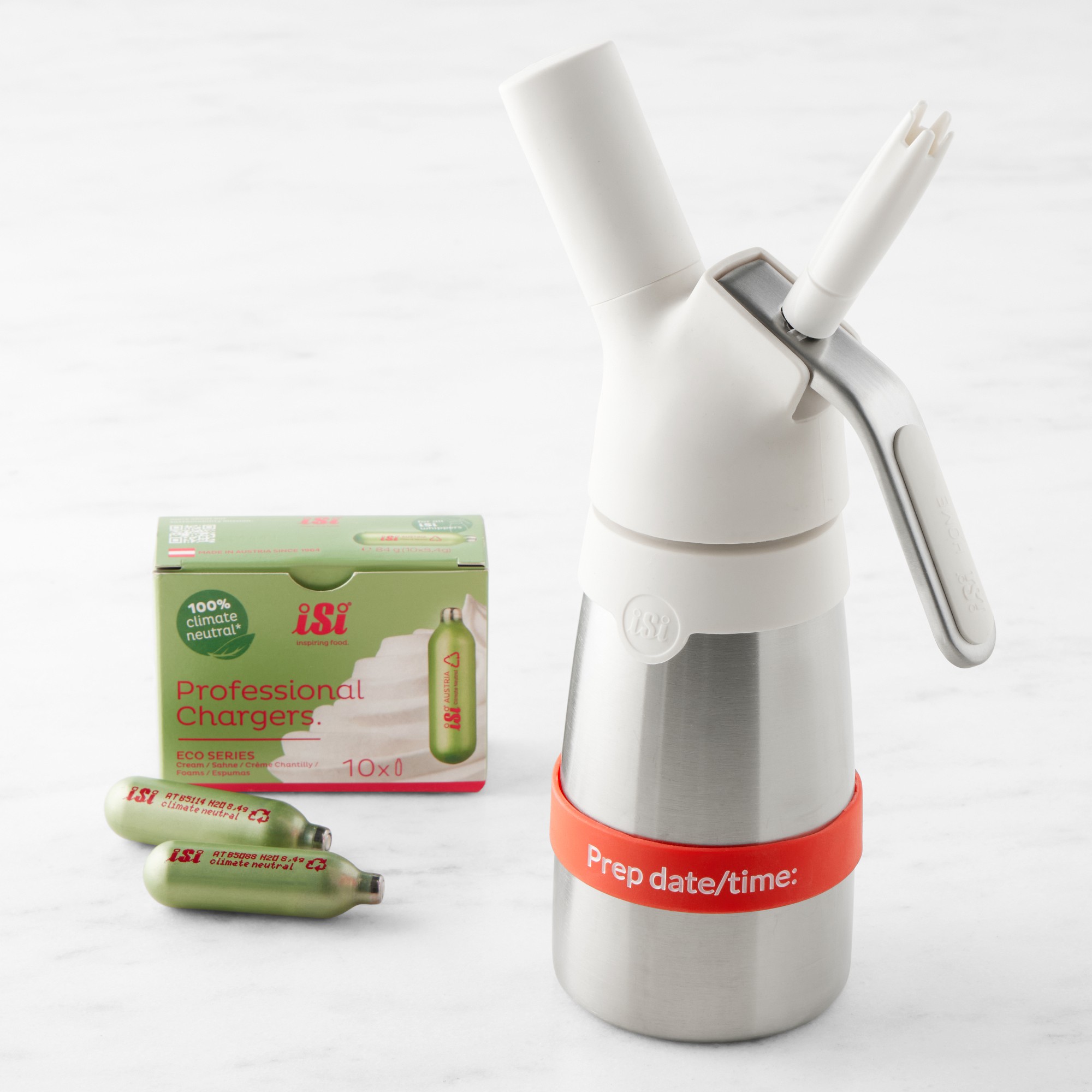 iSi Ivory Cream Whipper 1/2 Pint  with 10 Pack ProChargers Sansujyuku sansujyuku.com