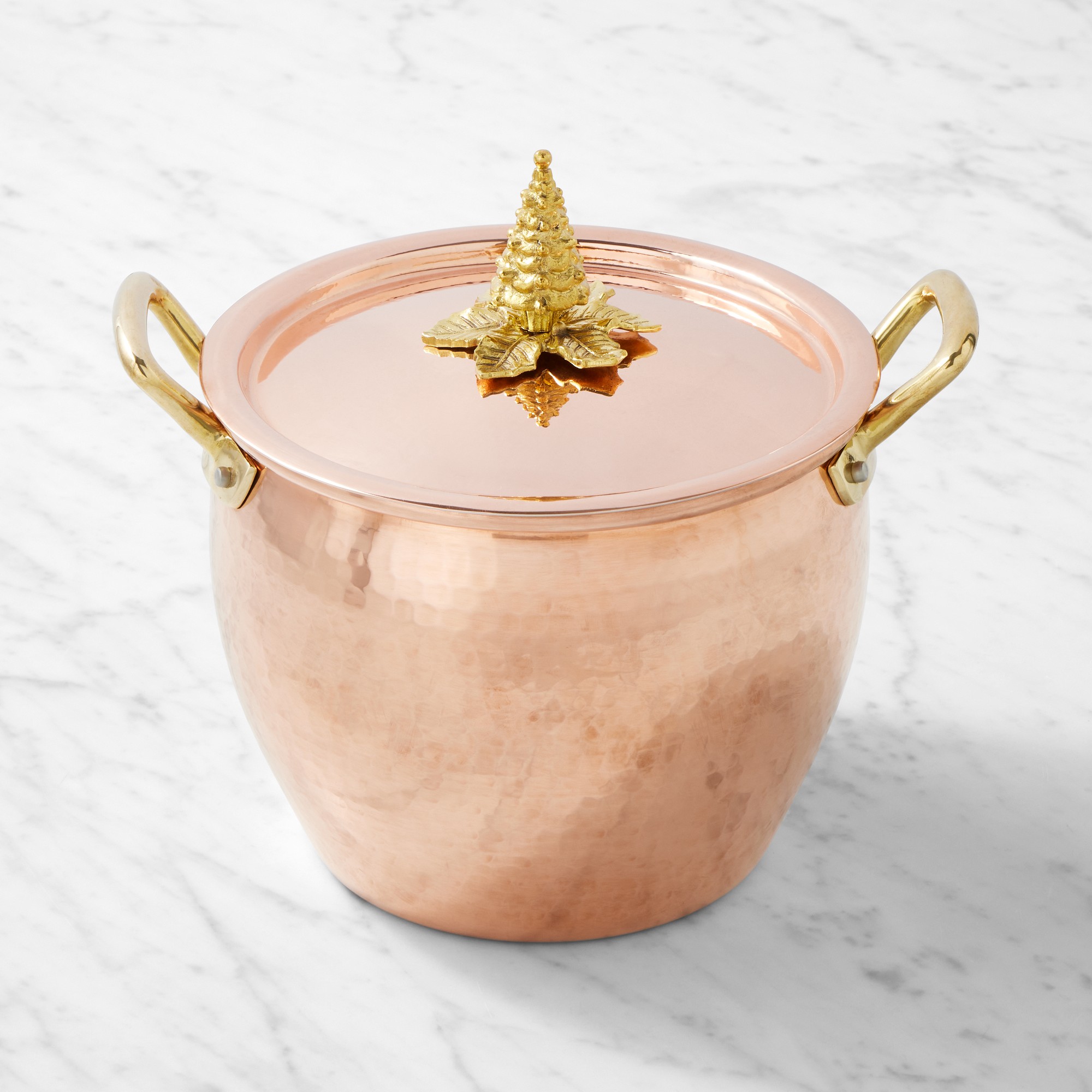 Ruffoni Historia Hammered Copper Stockpot with Tree Knob, 4.75-Qt. Simolary simolary.com