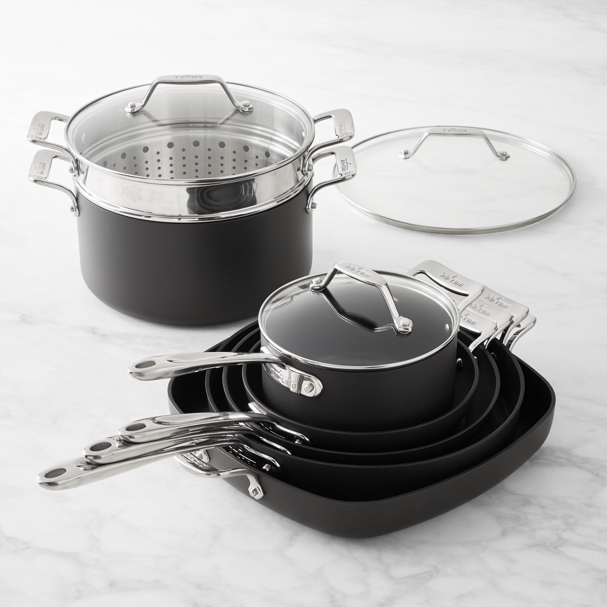 All-Clad Essentials Nonstick 10-Piece Cookware Set Simolary simolary.com