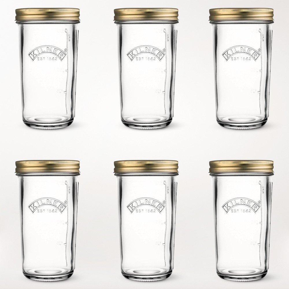 Kilner Canning Jars, 17 oz - 17 oz, Set of 6