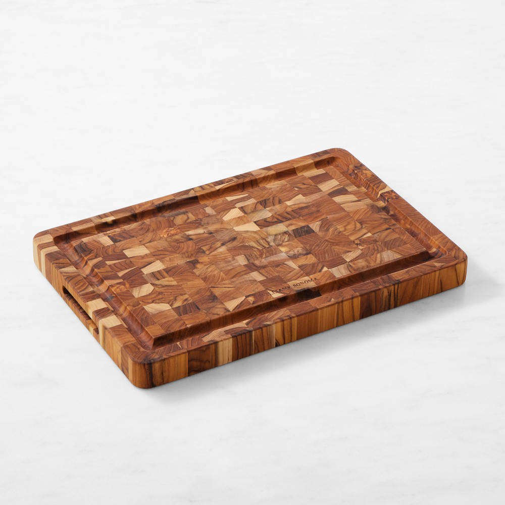 Williams Sonoma End-Grain Cutting & Carving Board, Teak - 18x12