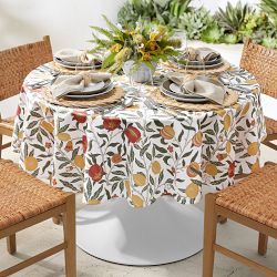 Morris & Co. x Williams Sonoma Outdoor Fruit Round Tablecloth, 70" Round