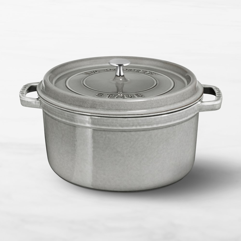 Staub Enameled Cast Iron Round Dutch Oven, 7-Qt. - 7-Qt., Graphite
