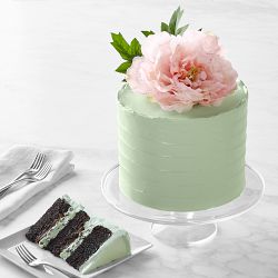 Three-Layer Mint Chocolate Chip Cake, Serves, 16-22