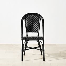 OPEN BOX: Parisian Bistro Indoor/Outdoor Side Chair, Black