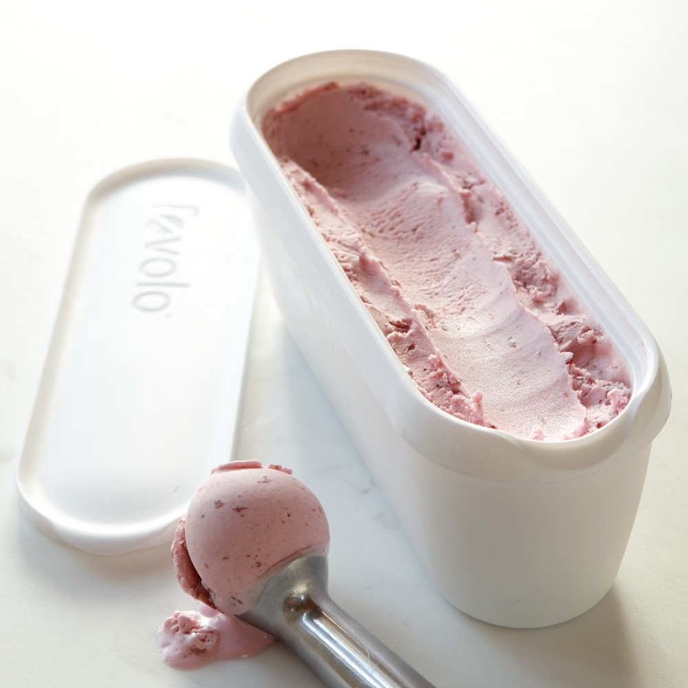 Insulated Ice Cream Storage Tub, Oval - Oval, 1 1/2-Qt., White Lid