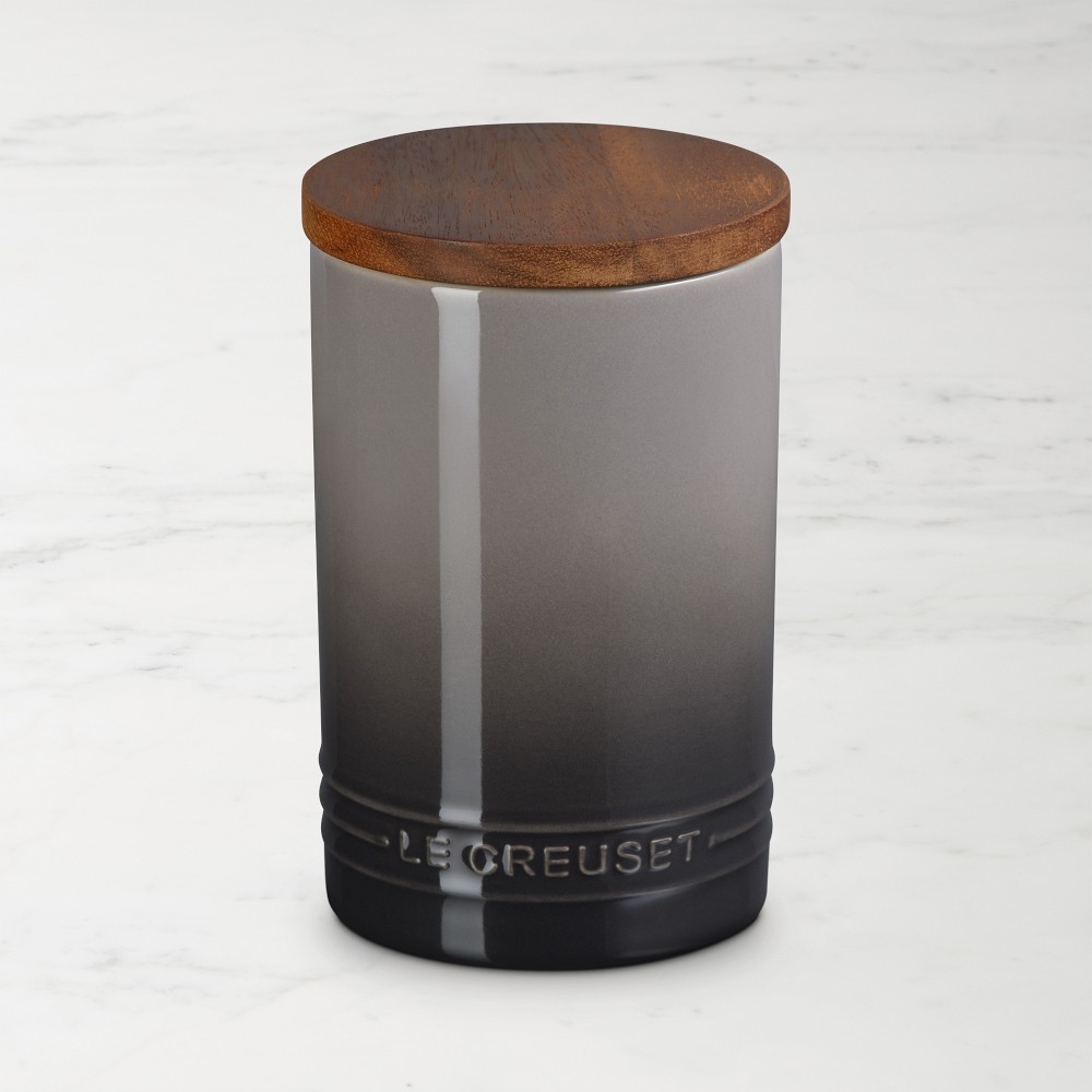 Le Creuset Signature Canister with Wood Lid - 26 Oz., Oyster