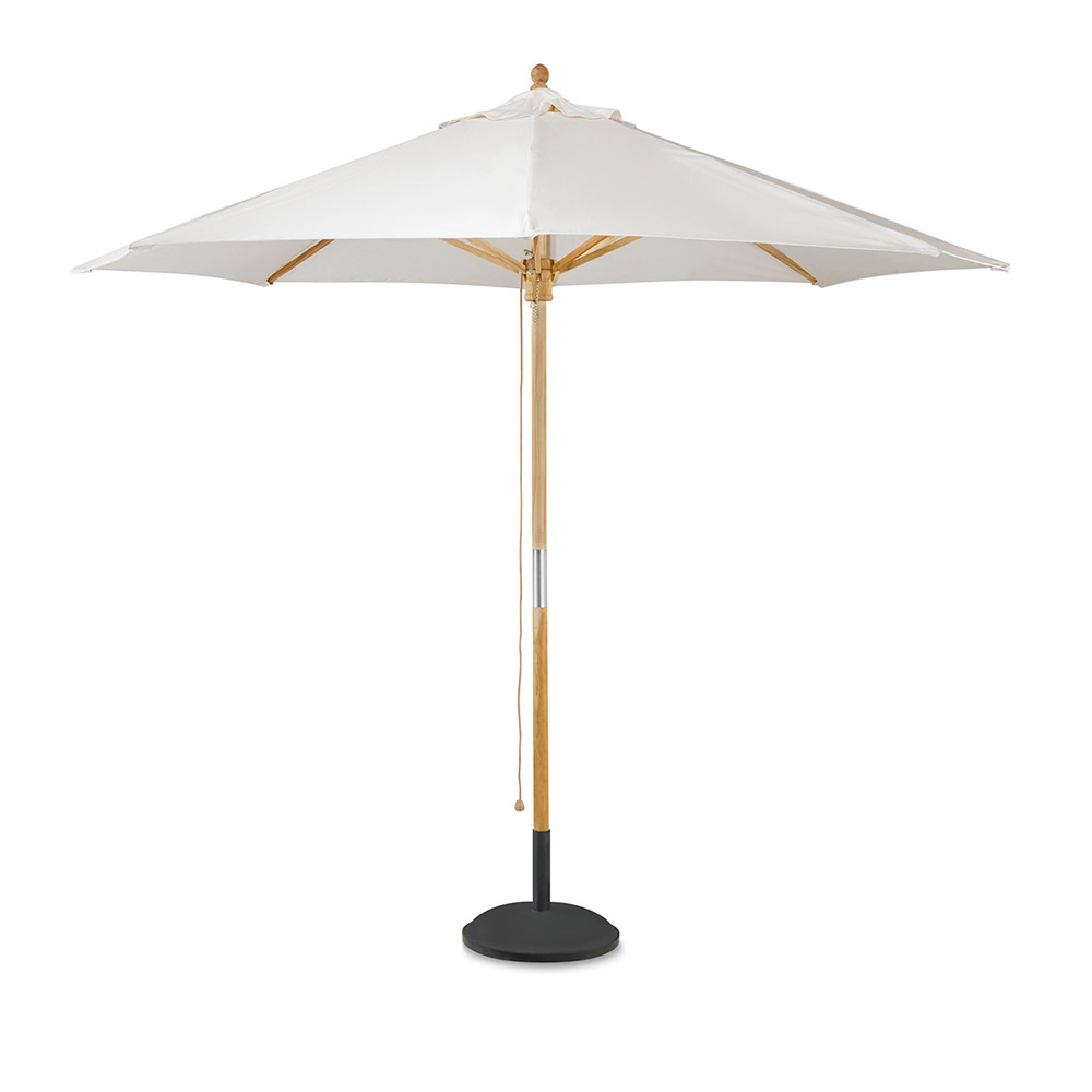 10′ Round Outdoor Larnaca Teak Umbrella Sansujyuku sansujyuku.com