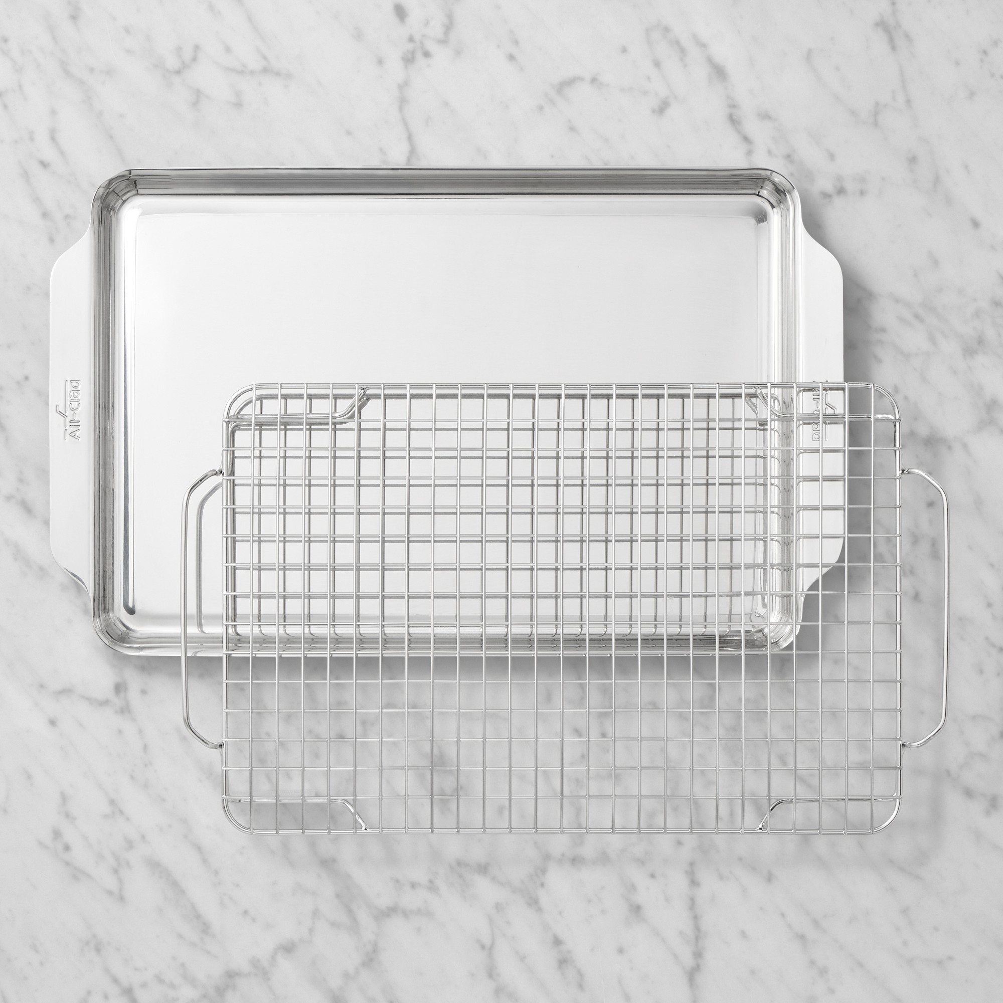 All-Clad Stainless Steel Half Sheet with Cooling Rack Simolary simolary.com
