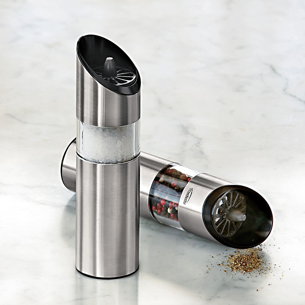 Trudeau Graviti Electric Salt & Pepper Mills Set, 7"