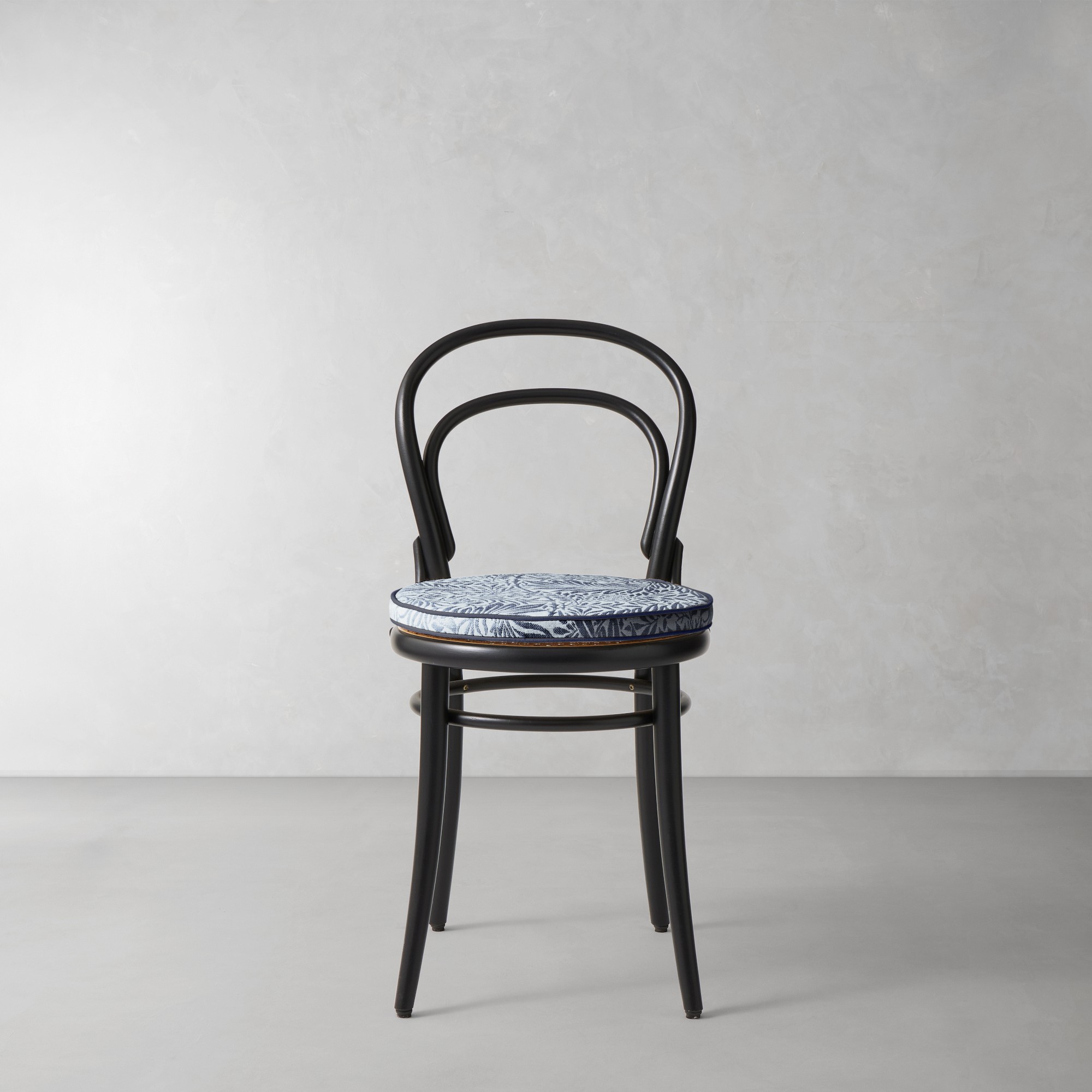Morris & Co., Larkspur Blue with Navy Piping
