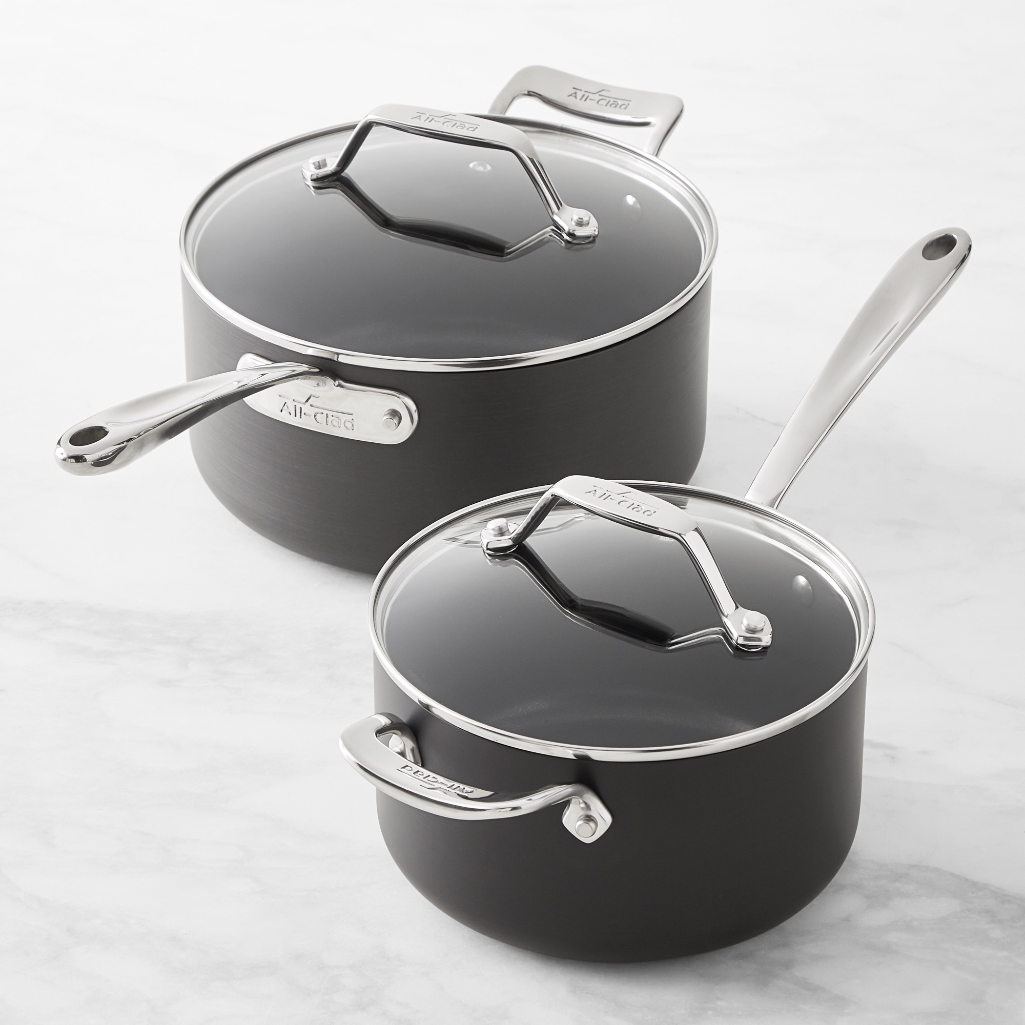All-Clad Essentials Nonstick Saucepans, Set of 2 Simolary simolary.com
