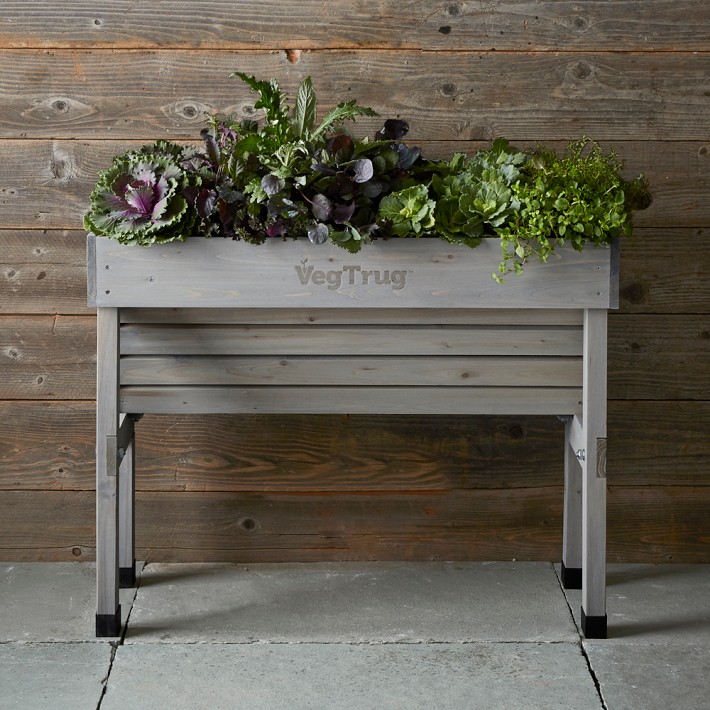 Vegtrug Wallhugger Raised Planter - Small - Grey | Williams Sonoma