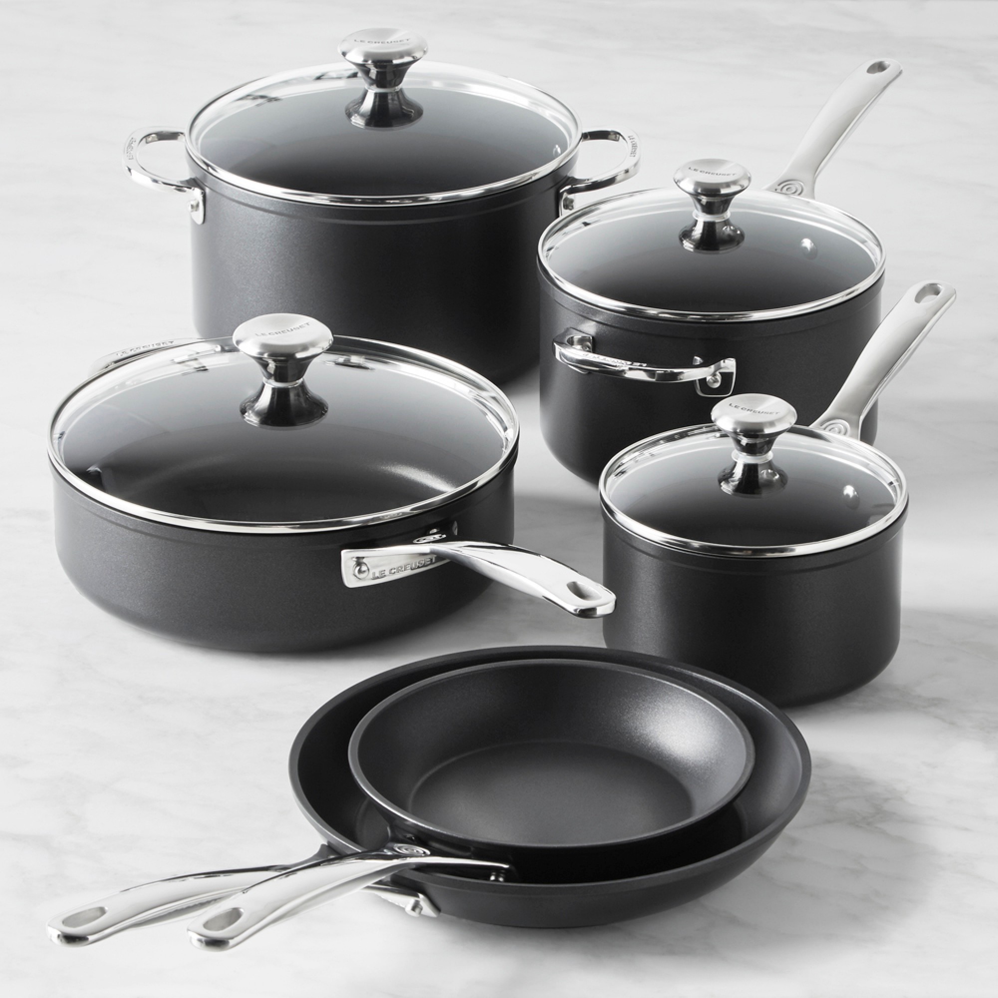 Le Creuset Toughened Nonstick PRO 10-Piece Cookware Set Simolary simolary.com