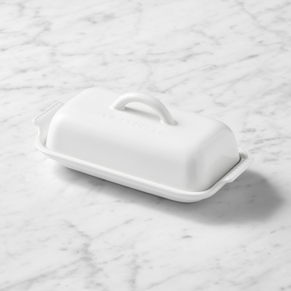 Le Creuset Heritage Butter Dish - White