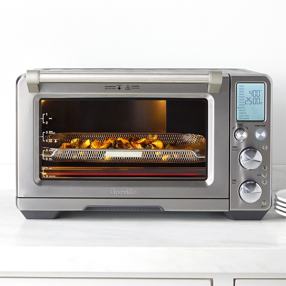 Breville The Smart Oven® BOV860RVC Friggitrice Ad Aria E Forno A Convezione – 11 Funzioni, 1800W, Rosso Velluto
