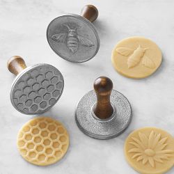 Nordic Ware Cast Aluminum Honey Bee Cookie Stamps, Set of 3