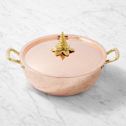 Ruffoni Historia Hammered Copper Chef's Braiser with Tree Knob, 4-Qt.