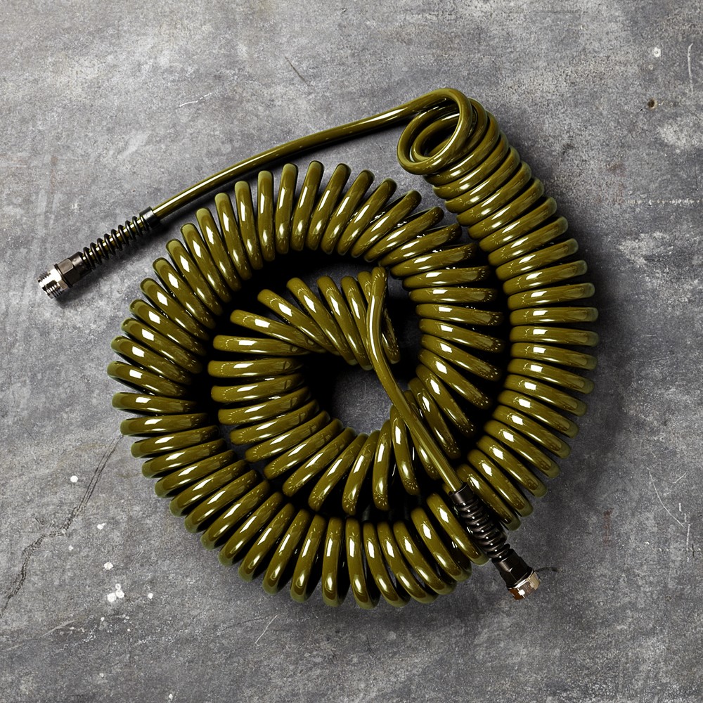 Professional Series Coil Garden Hose - 75ft, Olive