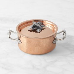 Ruffoni Opus Cupra Hammered Copper Sauce Pot with Carrot Knob, 1.5-Qt.