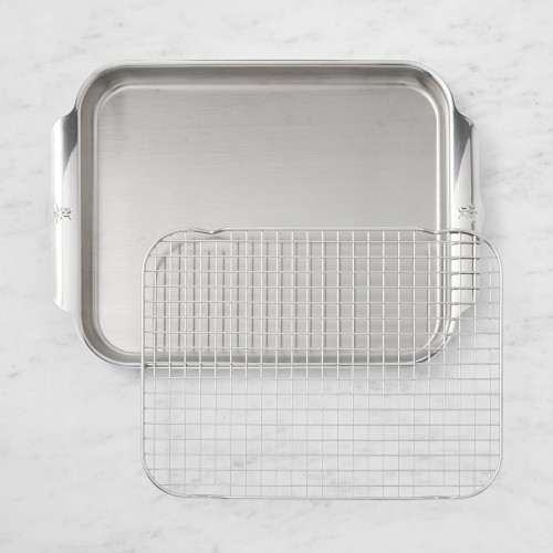 Hestan OvenBond Stainless-Steel Medium Sheet Pan with Cooling Rack Simolary simolary.com