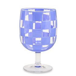 MacKenzie-Childs Outdoor Acrylic Water Goblets, Set of 4, Blue