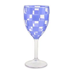MacKenzie-Childs Outdoor Acrylic Wine Glasses, Set of 4, Blue