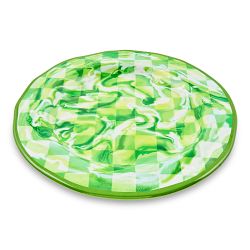 MacKenzie-Childs Marble Check Melamine Dinner Plates, Set of 4