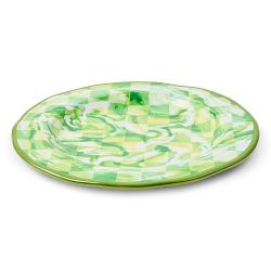 MacKenzie-Childs Marble Check Melamine Dinner Plates, Set of 4
