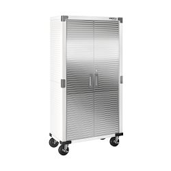 Seville Classics UltraHD 2-Door Rolling Storage Cabinet, 36" W X 18" D X 72" H