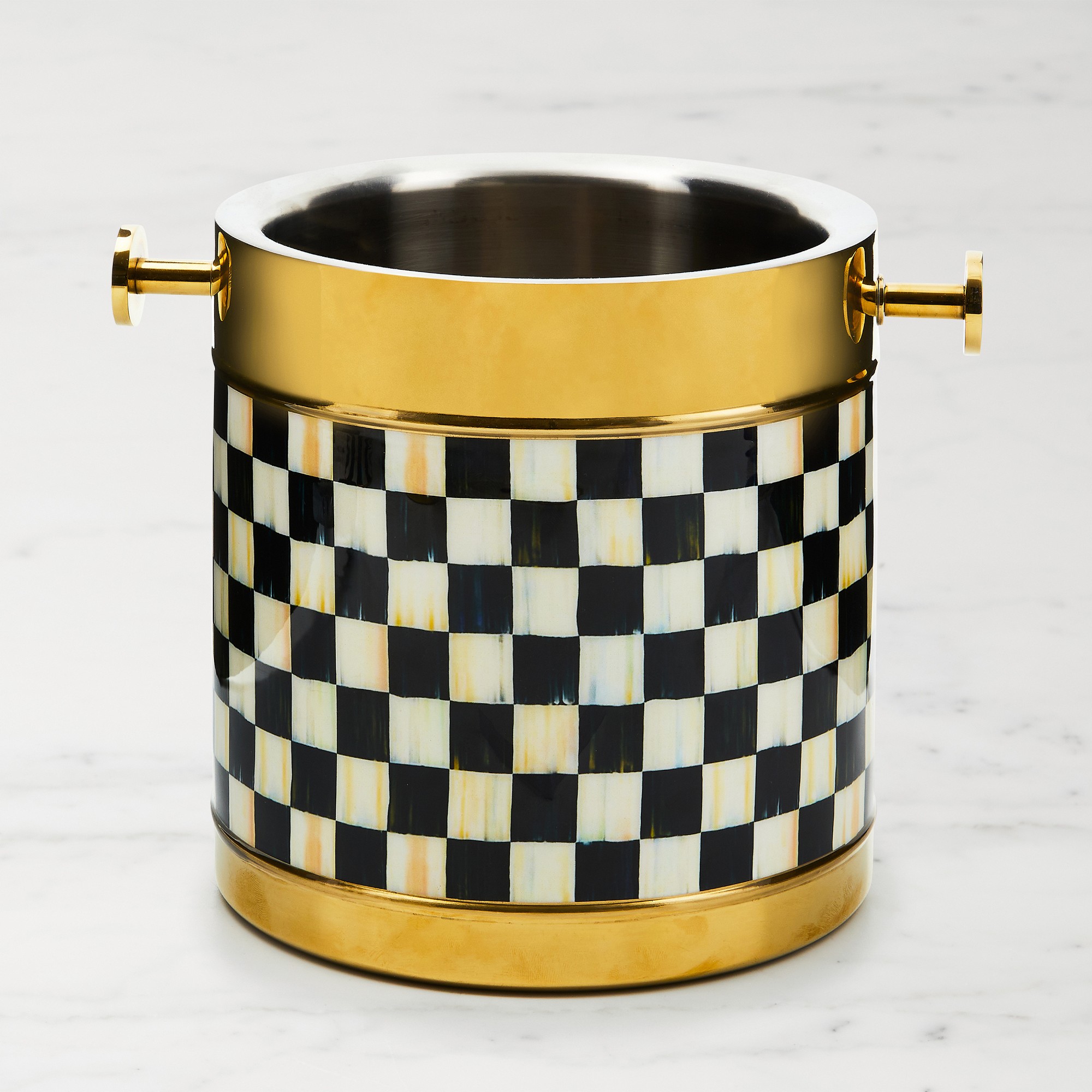 MacKenzie-Childs Courtly Check Ice Bucket Simolary simolary.com