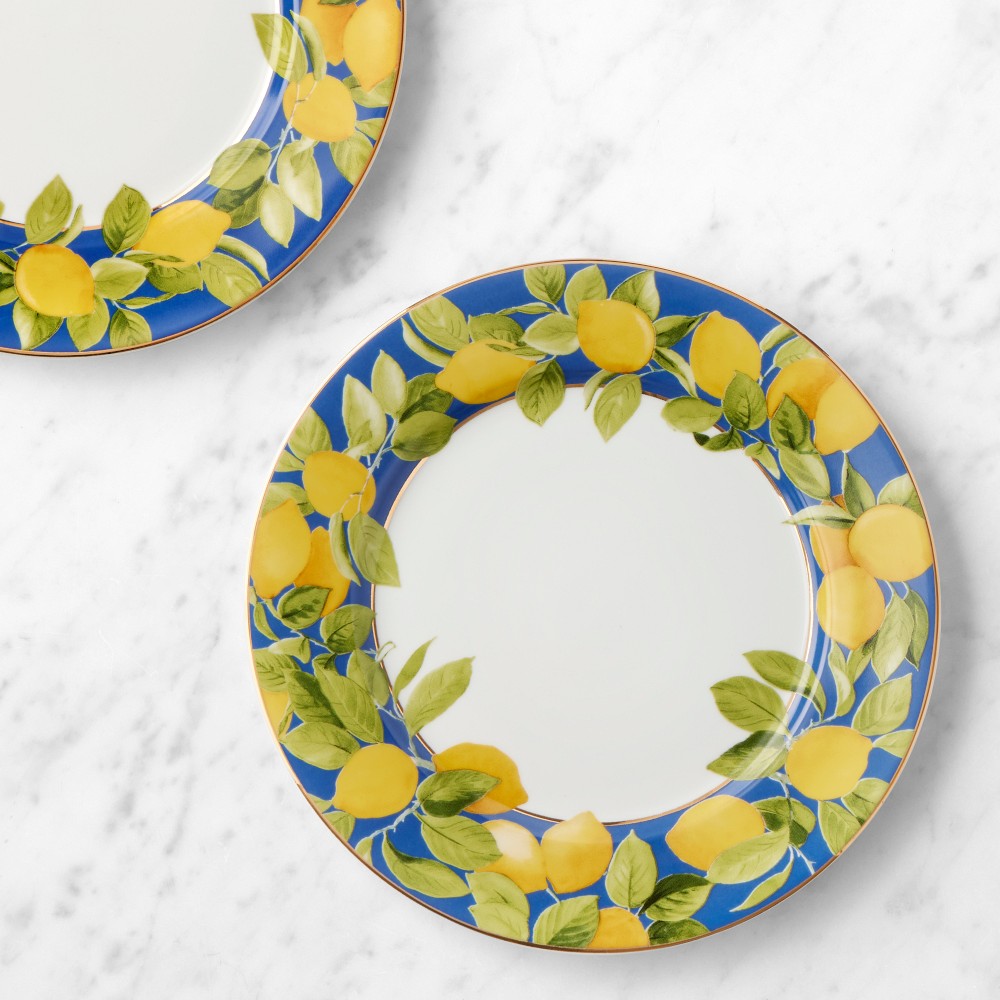 Limone Salad Plates - Set of 4, Blue