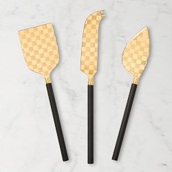 MacKenzie-Childs Courtly Check Cheese Knives, Set of 3