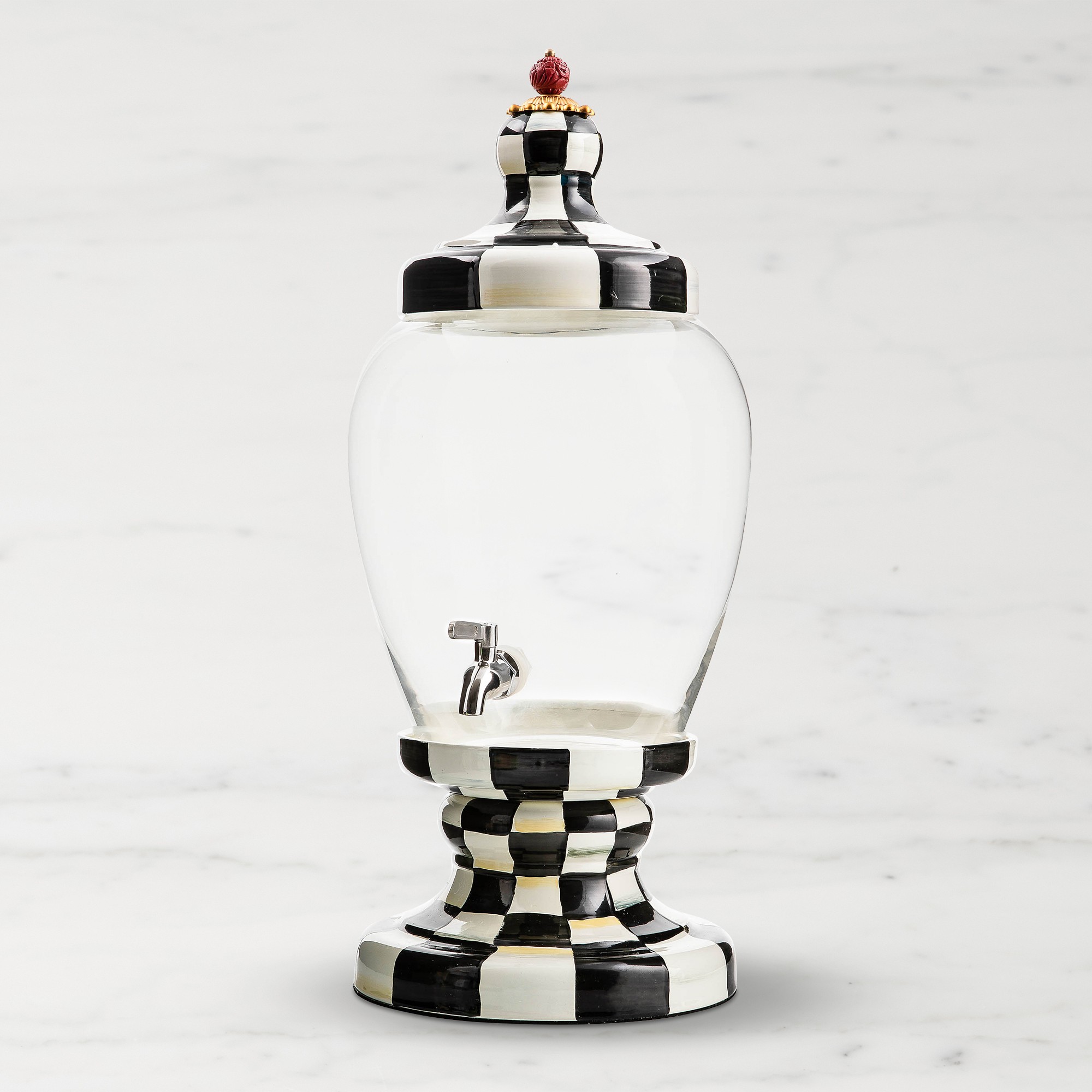 MacKenzie-Childs Courtly Check Beverage Dispenser Simolary simolary.com