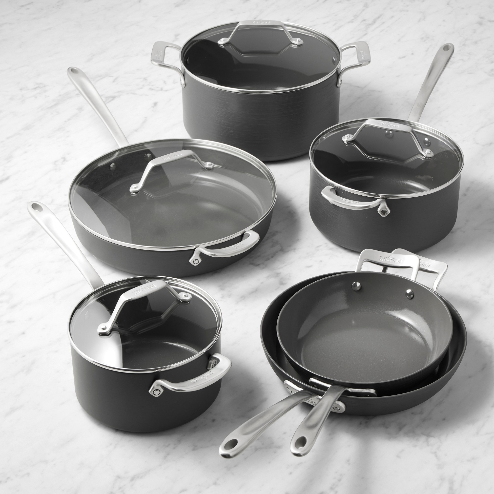 All-Clad HA1 Expert Ceramic Nonstick 10-Piece Cookware Set Simolary simolary.com