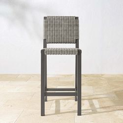 Larnaca Slate Grey Metal x All-Weather Weave Bar Stool