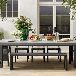 Larnaca Outdoor Metal Dining Bench (46"-65")