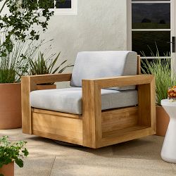 Larnaca Outdoor Teak Swivel Chair