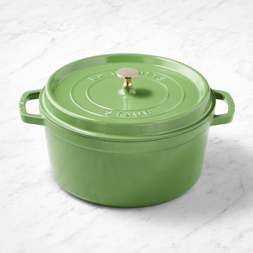 Staub Enameled Cast Iron Round Dutch Oven, 7-Qt., Pistachio