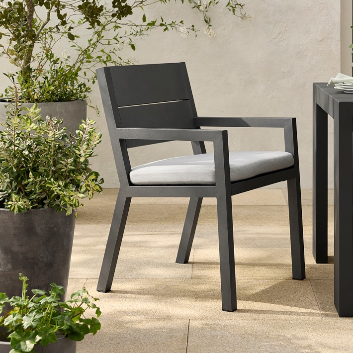 Larnaca Metal x All-Weather Weave Dining Side Chair | Patio