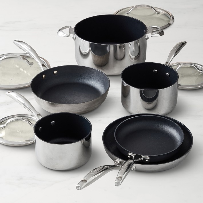Scanpan ステンレススチールHaptIQ アルミニウム調理器具10点セット SCANPAN HaptIQ Nonstick 10-Piece Cookware Set | Williams Sonoma