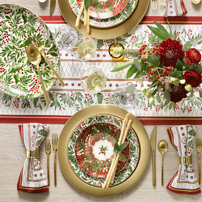 Noel Dinner Plates, 24k Gold Porcelain | Williams Sonoma