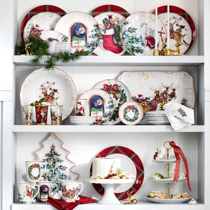 Twas the Night Before Santa & Sleigh Christmas Platter | Williams