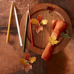 10" Fall Colored Tiny Taper Candles, Set of 12