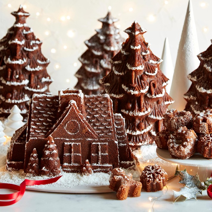 Nordic Ware Nonstick Gingerbread House Bundt Pan | Williams Sonoma